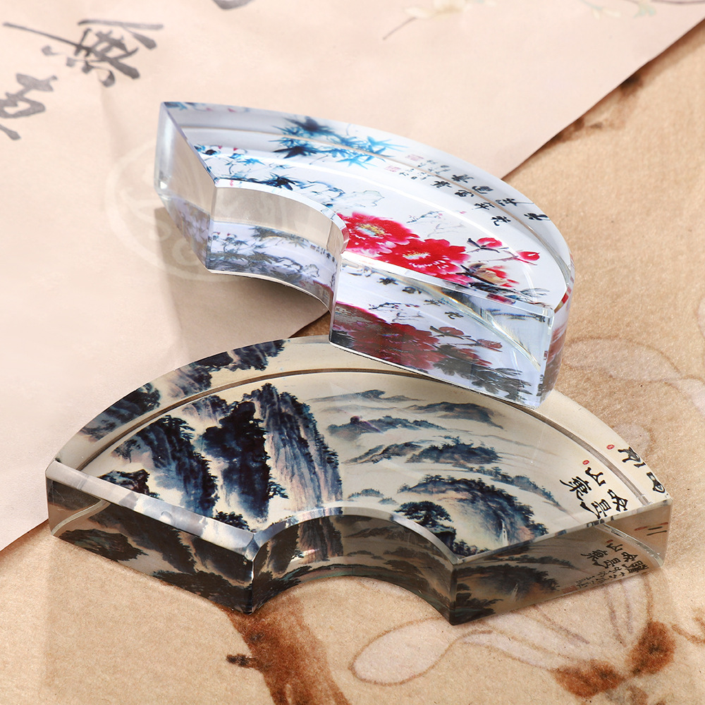 Creative Fan-shaped Crystal Pa - огляд і ціна Paper Weight Crystal
